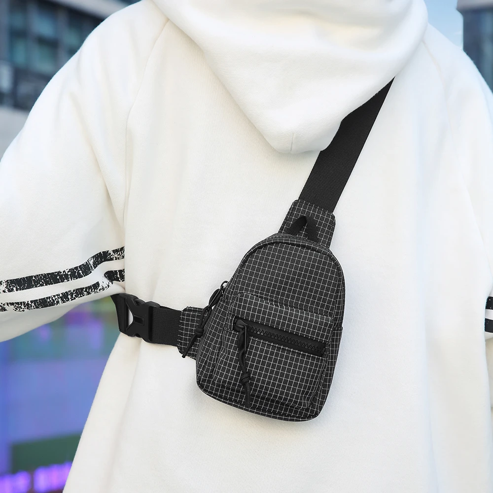 

Crossbody Bag Casual Versatile Coin Purse Unisex Lightweight Trendy Phone Bag Men's Chest Bag Outdoor Sports Small Bag