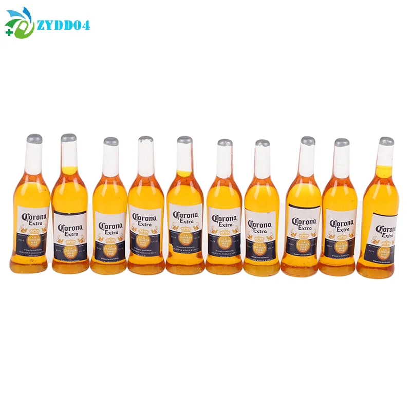 

●10Pcs 1/6 Dollhouse Miniature Resin Bottle Mini Simulation Wine Bottle Model Doll House Accessories Kids Toys Children Gifts