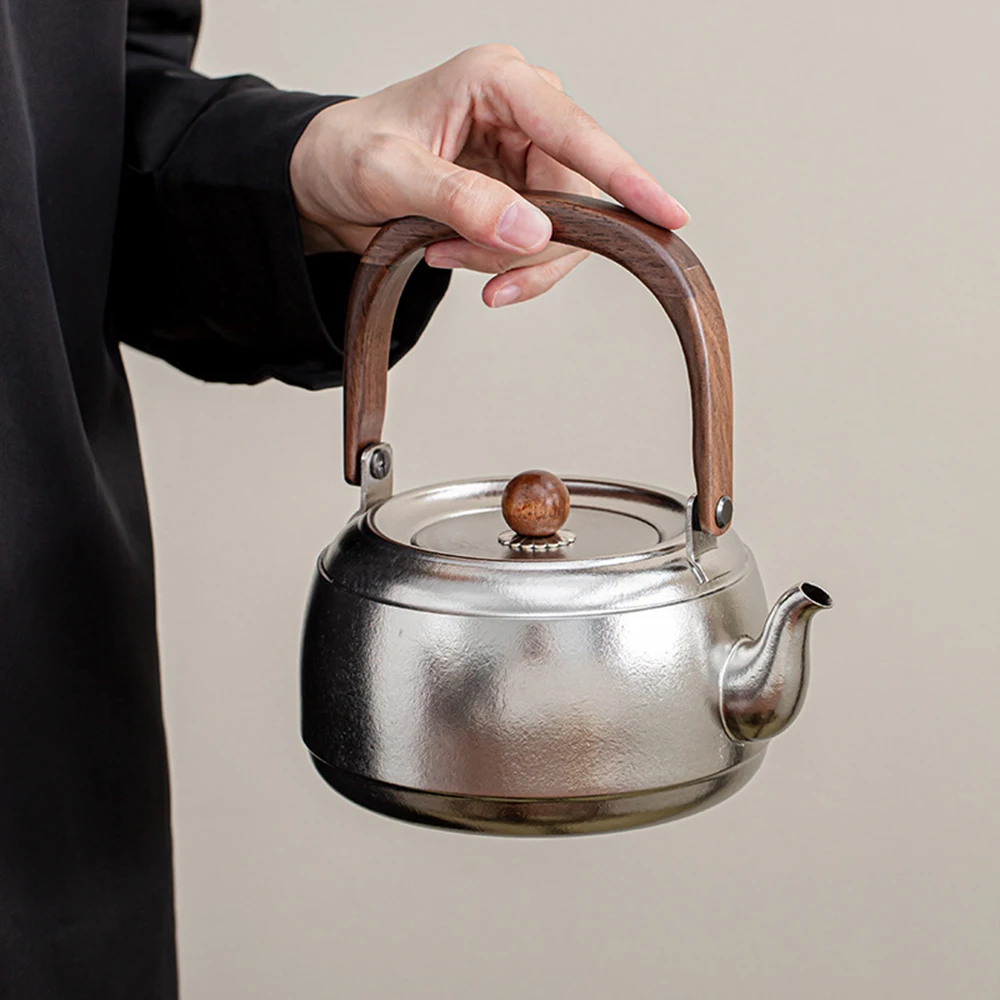 Pure Titanium kettle, Household brewing tea kettle, Outdoor boiling water kettle, E-LSH heated Titanium water bottle, 800/1500ml
