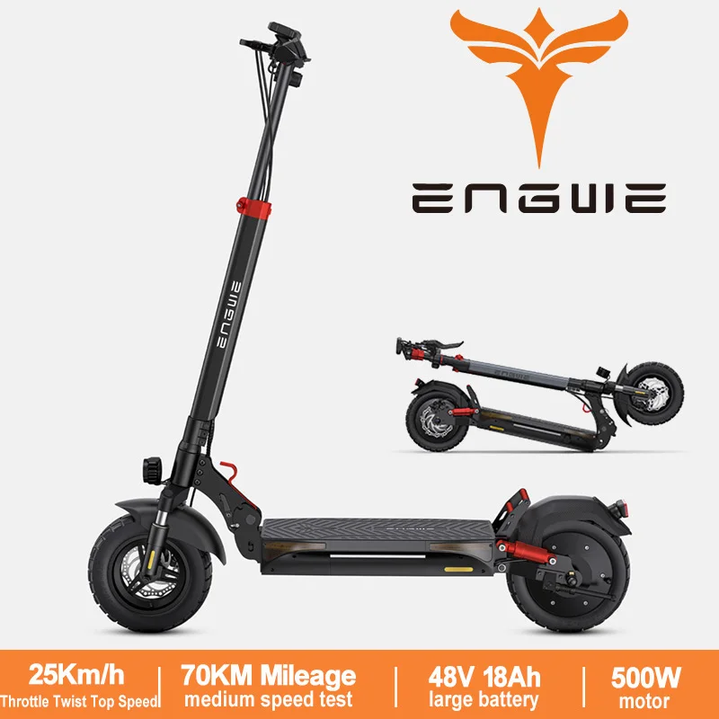 

ENGWE Y600 500W Motor 48V 18Ah Battery Folding eBike, 70KM Range 25KM/H, 10" Tires IPX5 Waterproof, 120KG Load Capacity