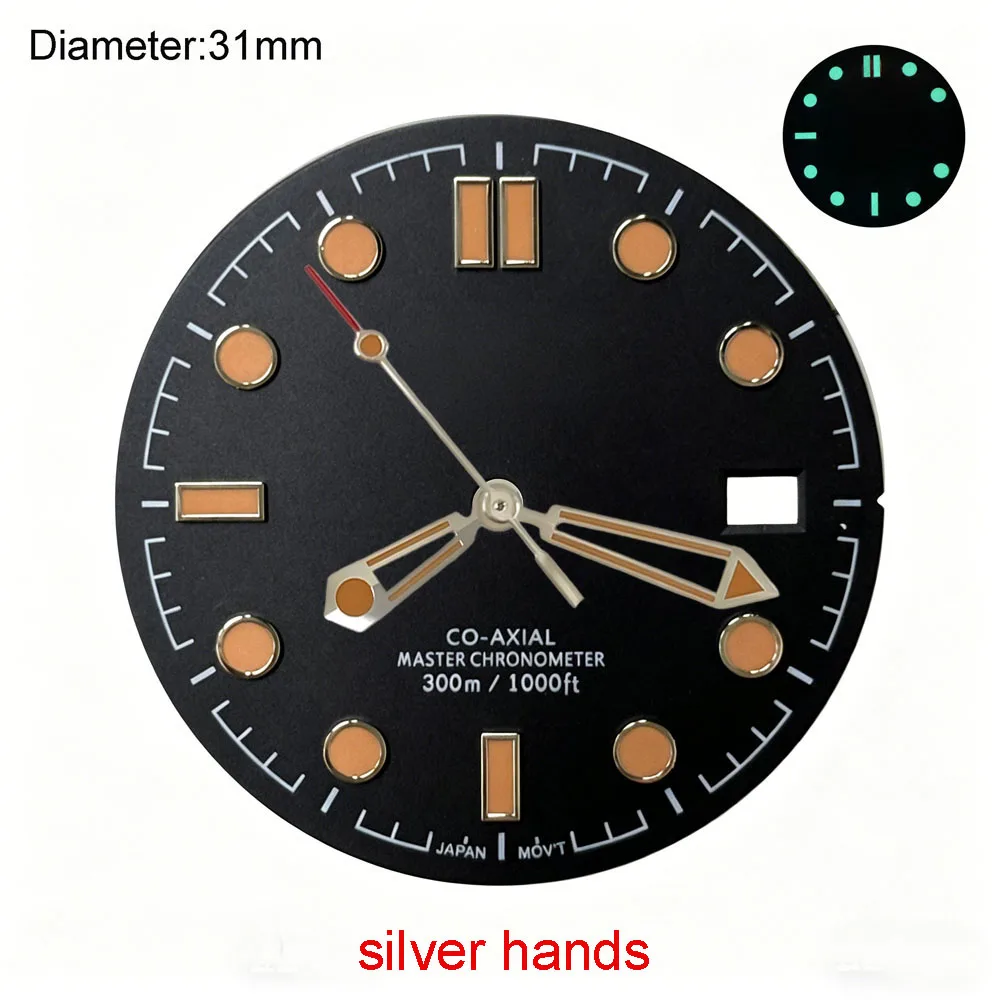 31mm NH35 S Logo Dial Vintage Yellow Sea Master S Dial for NH35