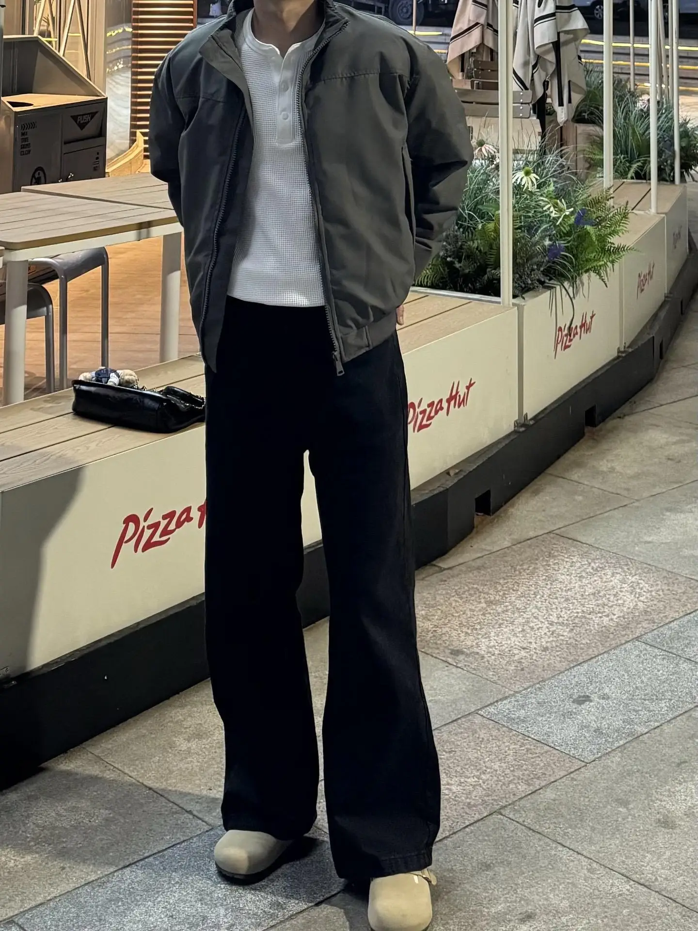 

Bla Slim Straight Leg Men's Suit Pants American High Street Knife Flared Casual High Waist Trousers Cool Sli