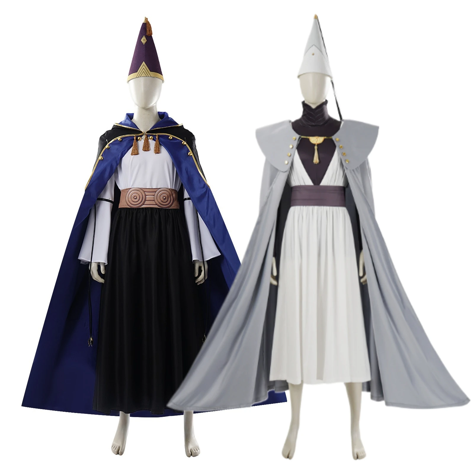 Qifrey Cosplay Costume Witch Hat Atelier Anime Magician Robe Cloak Belt Pointed Hat Set Adult Halloween Carnival Cosplay Outfit view 4