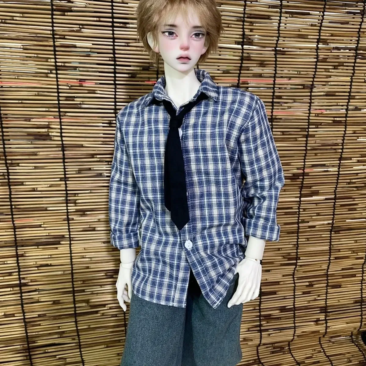 

1/4 1/3 кукольная одежда, костюм для 45/60/62/65/68/70/72/75 см, мужская рубашка для куклы Bjd, джинсы, игрушки, наряд, подарок, аксессуары для кукол, без куклы