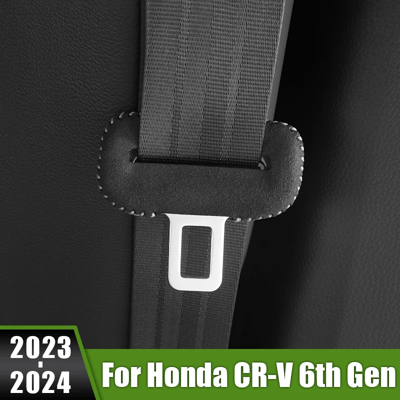 

For Honda CR-V CRV CR V 6th Gen 2023 2024 Car Seatbelt Buckle Protective Cover Collision Avoidance Safety Belt Clip Protector