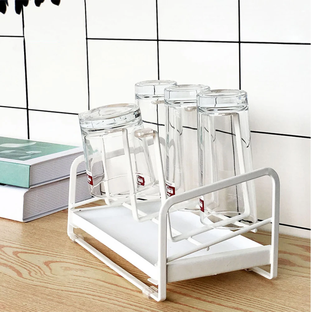 

Kitchen Organization Cup Holder Mug Rack Tree Household Organizer for Cabinet White