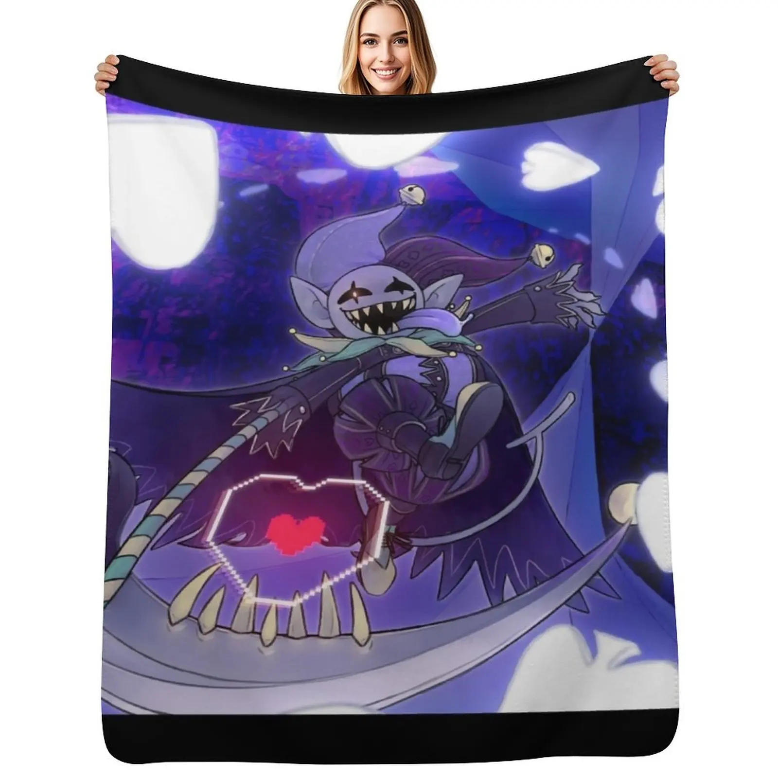 

Deltarune - Jevil Throw Blanket Nap Heavy warm winter Soft Plush Plaid Blanket