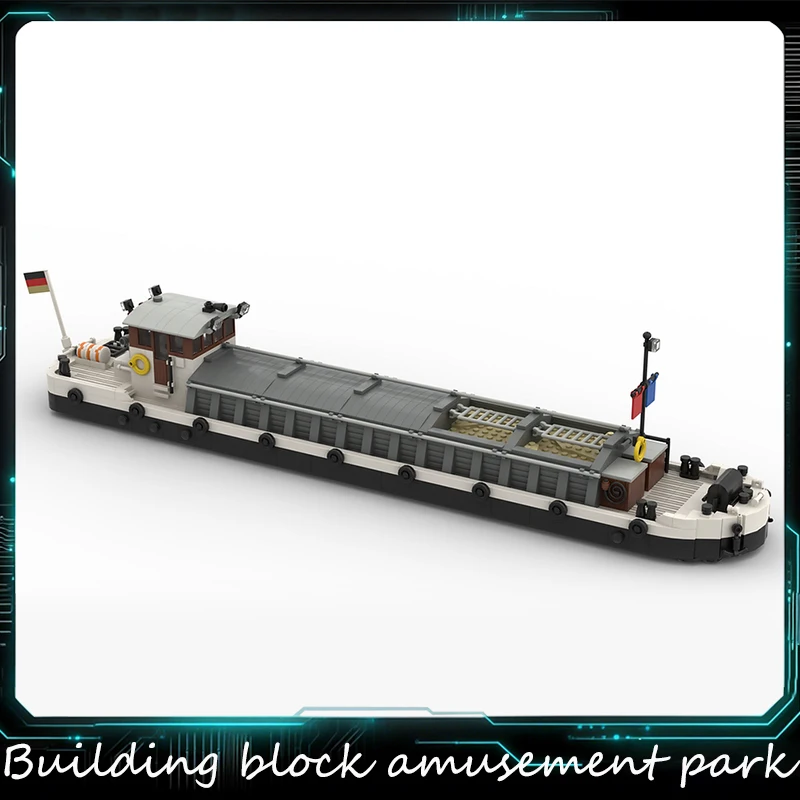 

1260 PCS MOC Inland Water Transport Barge Cargo Ship Building Blocks Sets Education Assembly Bricks Toys For Kids Birthday Gifts