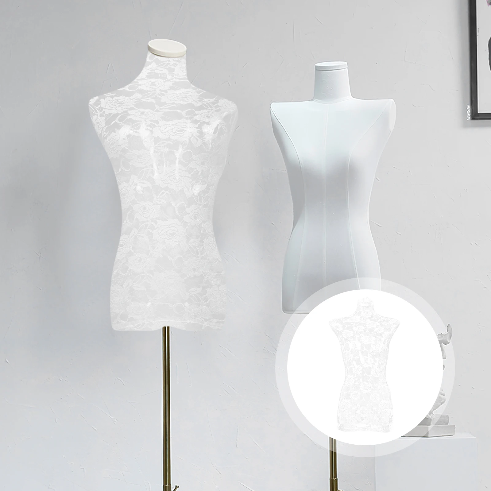 

1pcs Mannequin Lace Cover Classic Elegant Design Dust Protection For Dress Form Female Mannequin Cloth Cover Decorative Fabric