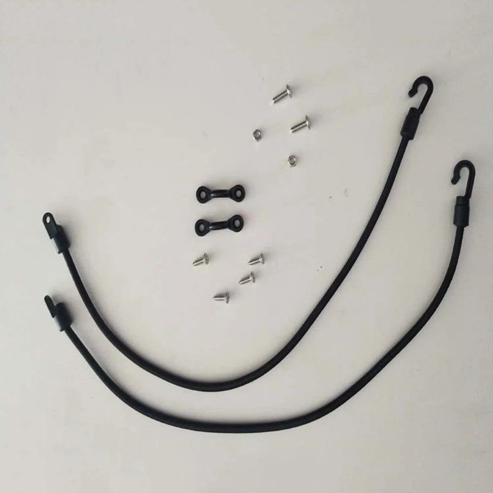 

4Sets Kayak Deck Mount Connector Black Fishing Rod Strap Holder with Screws Durable Nylon Boat Accessories Strap