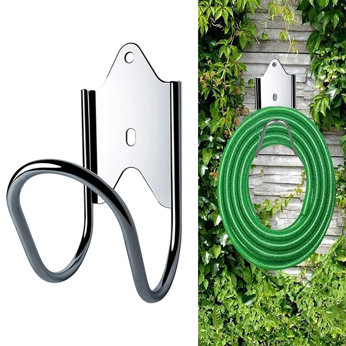 

Garden Hose Reel Holder 304 Stainless Steel Hangers Hose Stand for Outside Holder Wall Mount 1 pcs/set