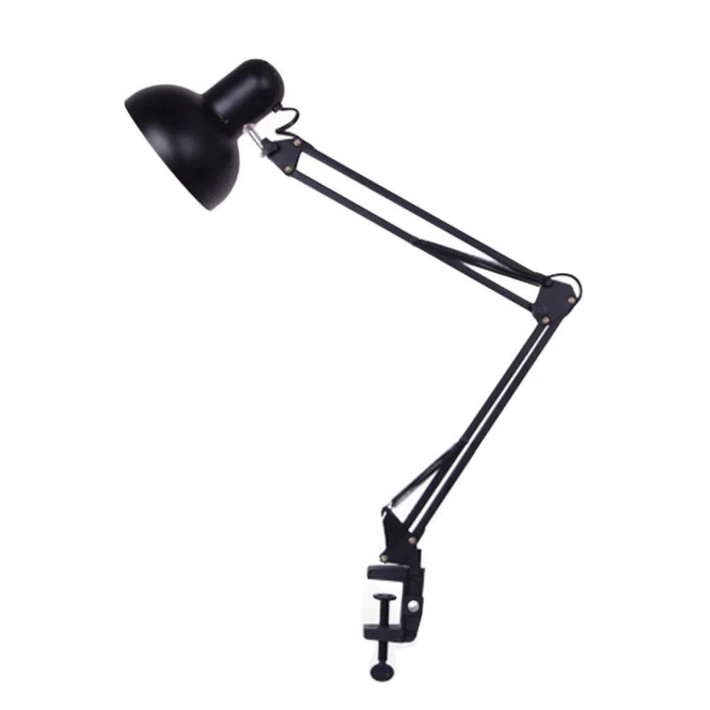 

Folding Clamp Table Lamp Matte Black Swing Arm Design For Office Desk Lighting Clamp Mount Lamp