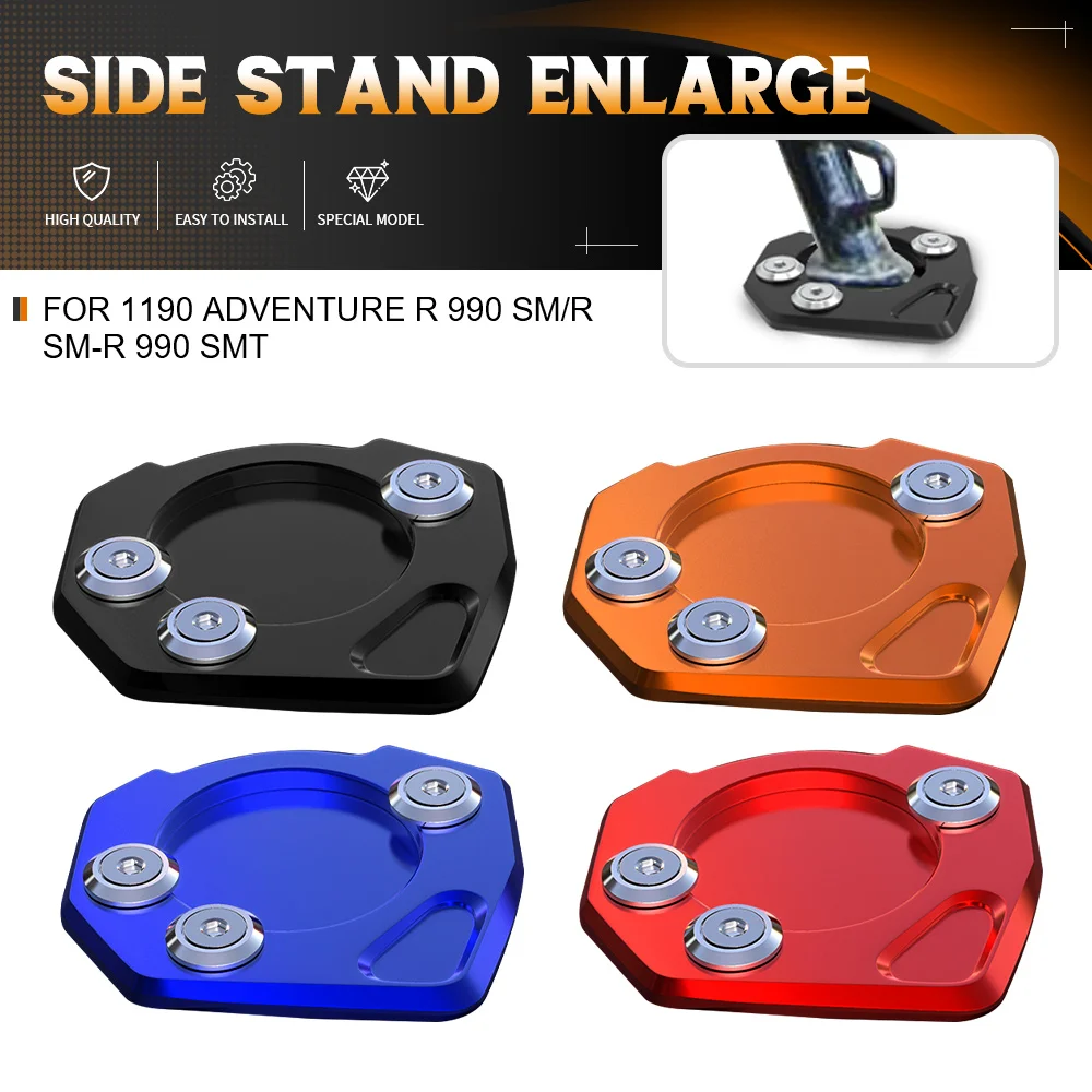 For 1190 Adventure R 990 SM/R  SM-R 990 SMT Motorcycle Accessories Kickstand Foot Side Stand Extension Pad Support Plate Enlarge