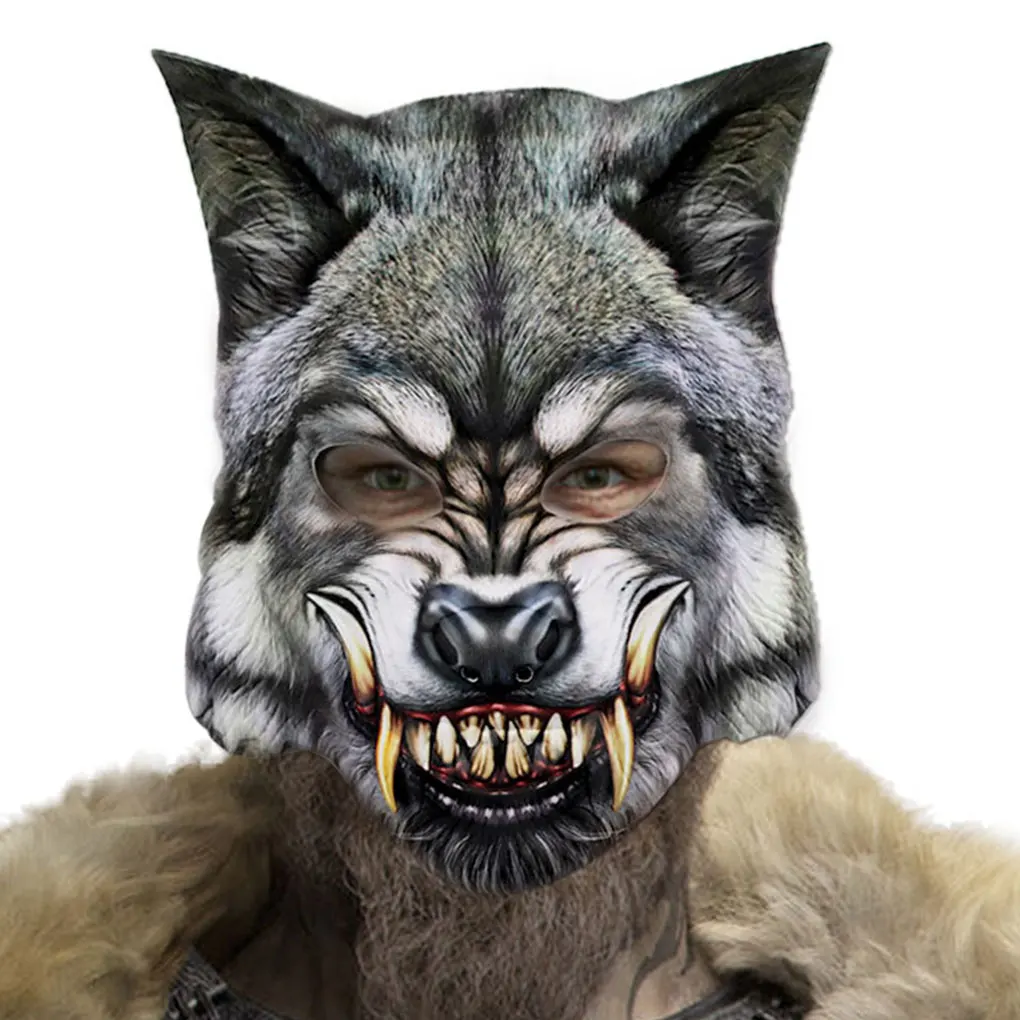 1PC Eye-catching Wolf Mask For Halloween Party Unique Animal Role-playing Comfortable To Wear Scary Mask