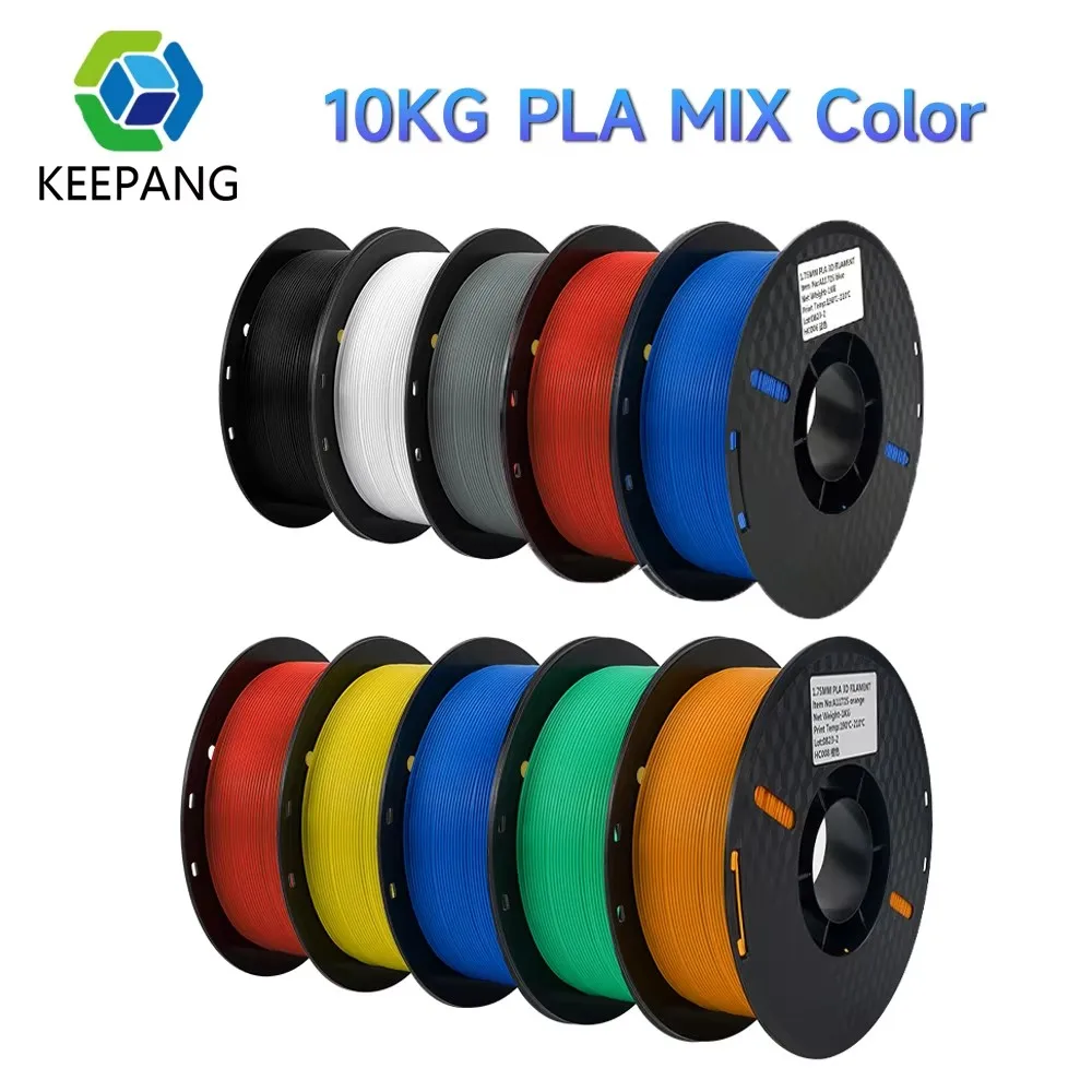 10 كجم PLA PETG خيوط لخيوط الطابعة ثلاثية الأبعاد 1 كجم/لفة 1.75 مللي متر خيوط بلاستيكية خط مادة الطباعة بدقة للطابعة ثلاثية الأبعاد