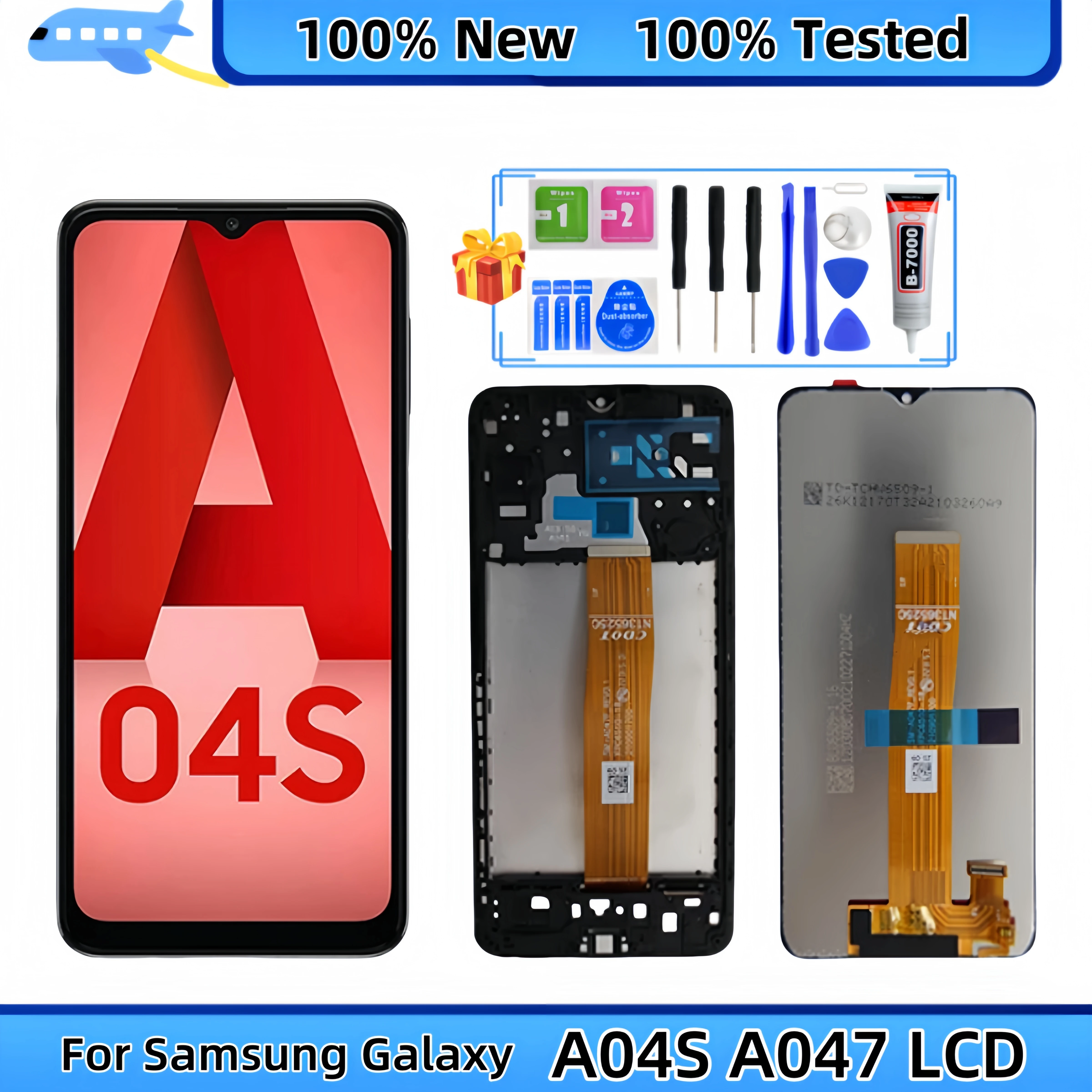 

For Samsung Galaxy A04S A047 SM-A047F A047F/DS SM-A047F/DSN LCD Display Touch Screen Digitizer Assembly Replacement