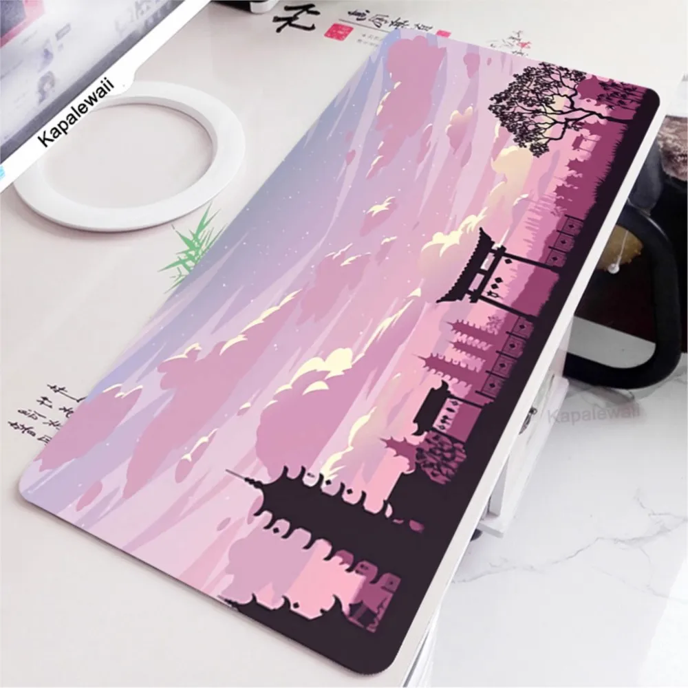 Inari Torii Large Mouse Pad Pink Mousepad XXL Mouse Mat for Computer Gaming Laptop Desk Carpet Keyboard Pads Table Mat 900x400mm