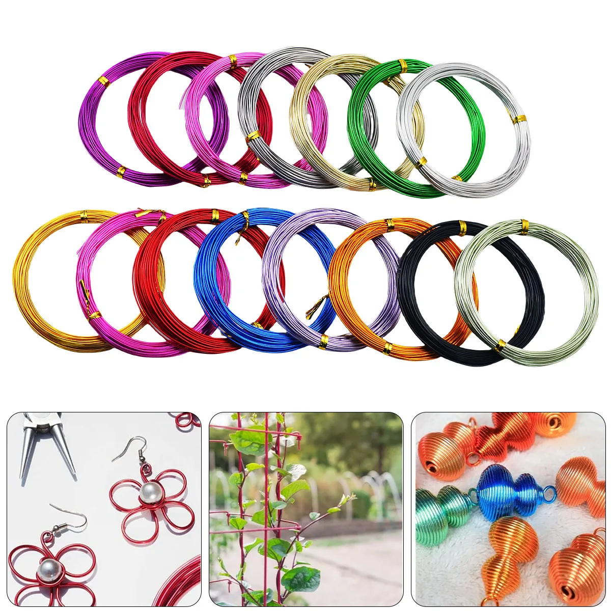 

1 Roll 10M 1.0mm Aluminum Wire Color Painted Metal Multicolored for Jewelry Bracelets Necklace Making DIY Accessories