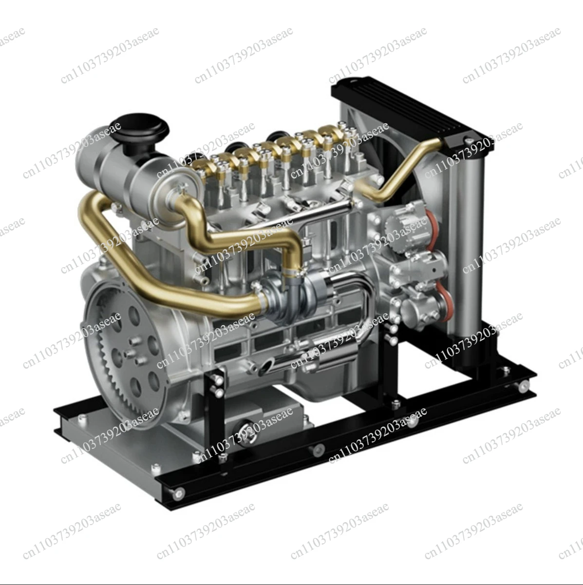 Mini four-cylinder diesel engine metal mechanical assembly DIY model simulation teaching aids gift
