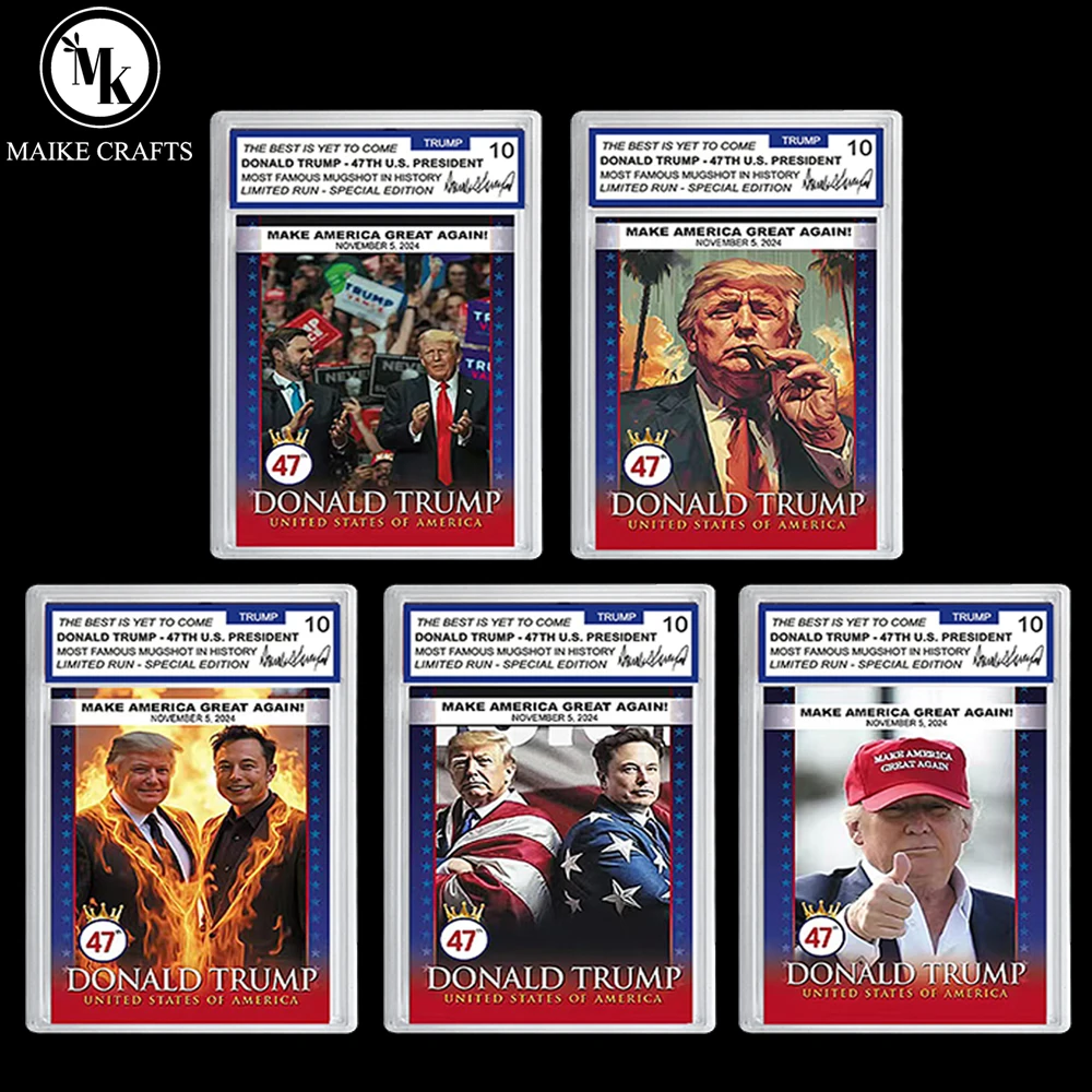 

2024 United States 47th President Donald Trump Rating Card Trump Victory Trading Card Collected Fans Gift