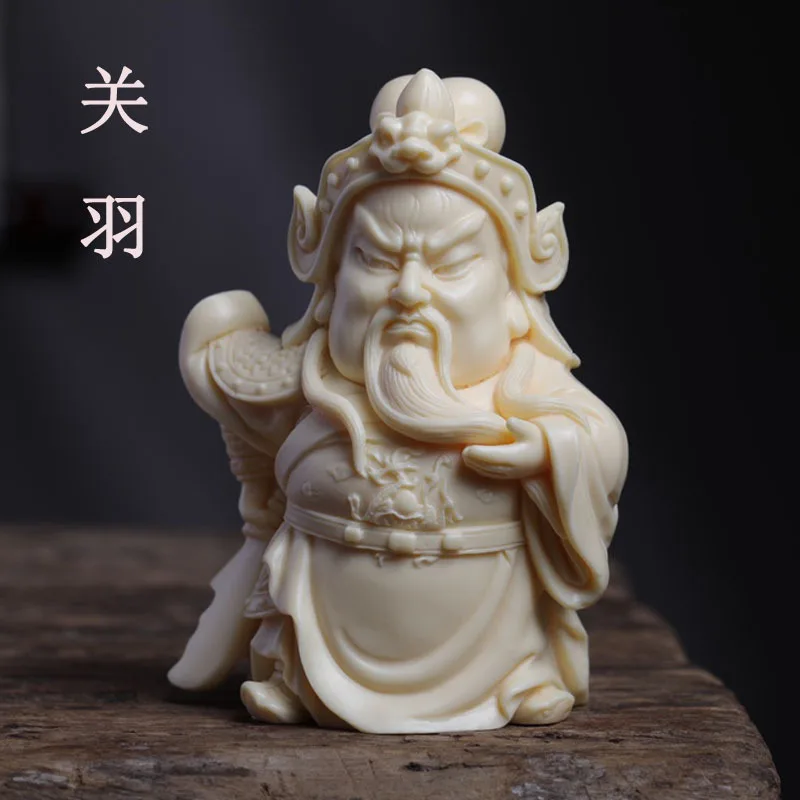 Ivory Nut Carved Three Kingdoms Oath of the Peach Garden Ornaments Liu Bei Guan Yu Zhang Fei Hand Pieces Living Room Office Deco