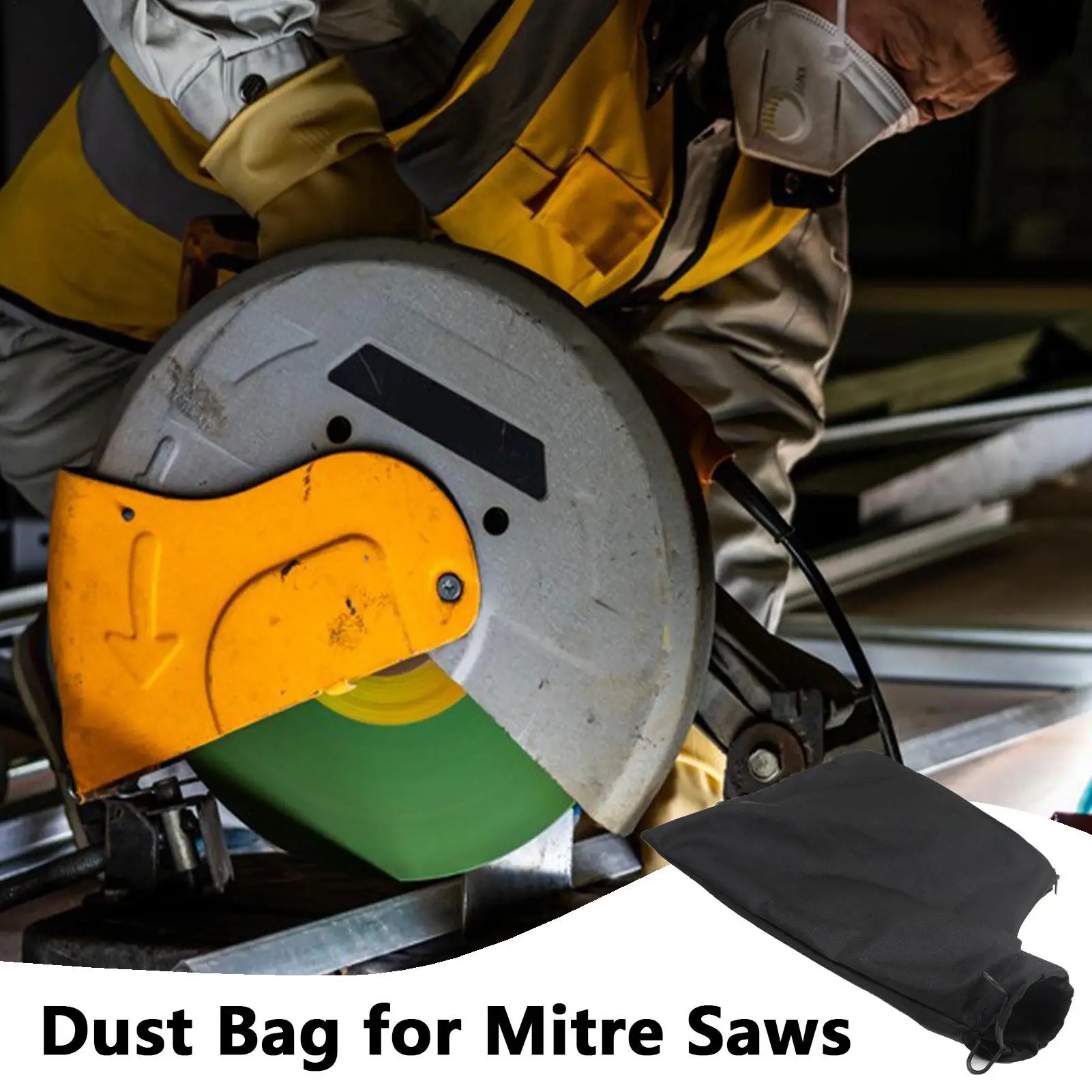 Black Dust Collector Bag with Zipper Wire Stand for 255 Model Miter Saw Mitre Saw Dust Bag Miter Saw Equipment
