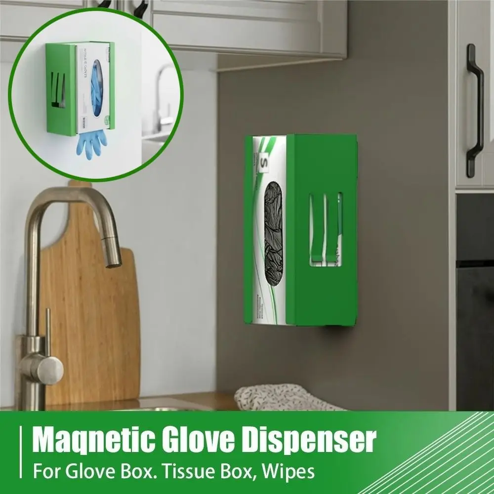 metal-magnetic-glove-holder-magnetic-mount-wall-mounted-glove-box-holder-adjustable-spring-space-saving-tissue-dispenser