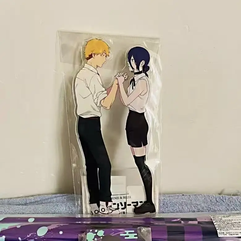 Anime Chainsaw Man – Il film: Reze Arc Acg Stand Reze Figurine Mano nella mano Confessione Denji Figura Acrilico Stand Razes Toys