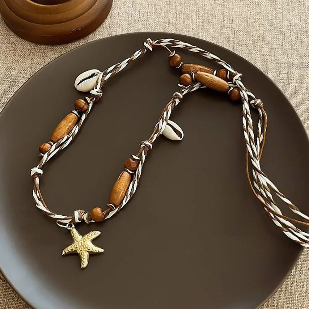 Модные богемные плетеные ремни в стиле ретро, повязка на голову в этническом стиле, маленькая цветочная ракушка, бусины, поясная цепочка, повязка на голову, аксессуары