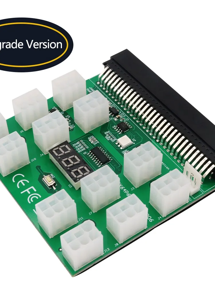 Breakout Board PCI-E 12V 64Pin do 12 x 6Pin Zasilacz serwerowy Moduł zasilania do serwera HP 1200W 750W PSU GPU BTC Mining — zdjęcie produktu 7