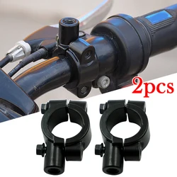 2pcs 22mm Handlebar 10mm 8mm Thread Universal Motorcycle Mirror Mount Clamp Rear View Mirror Holder Adapter Black Clamp Base