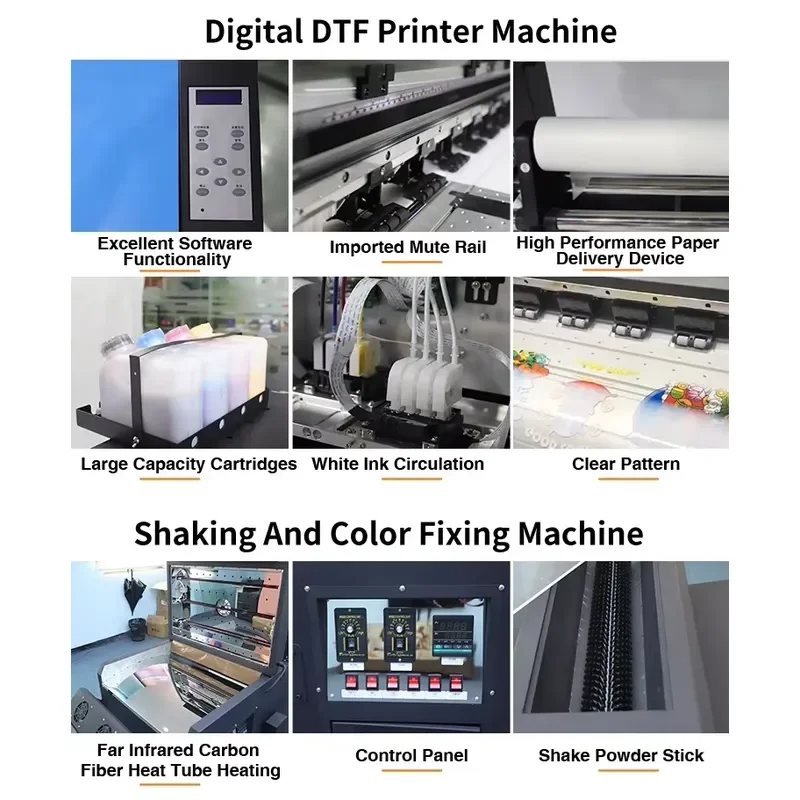 XinFlying One-stop DTF Printer A1 with Two XP600 Heads for Fast Direct to Garment Printing 60cm Heat Transfer Print Machine view 6