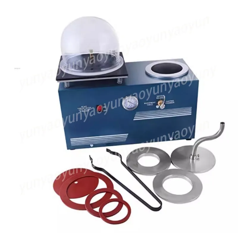 Máquina de succión de vacío para fundición de joyería de 2L, pequeña, tipo siamés, para fundición de yeso y moldes.