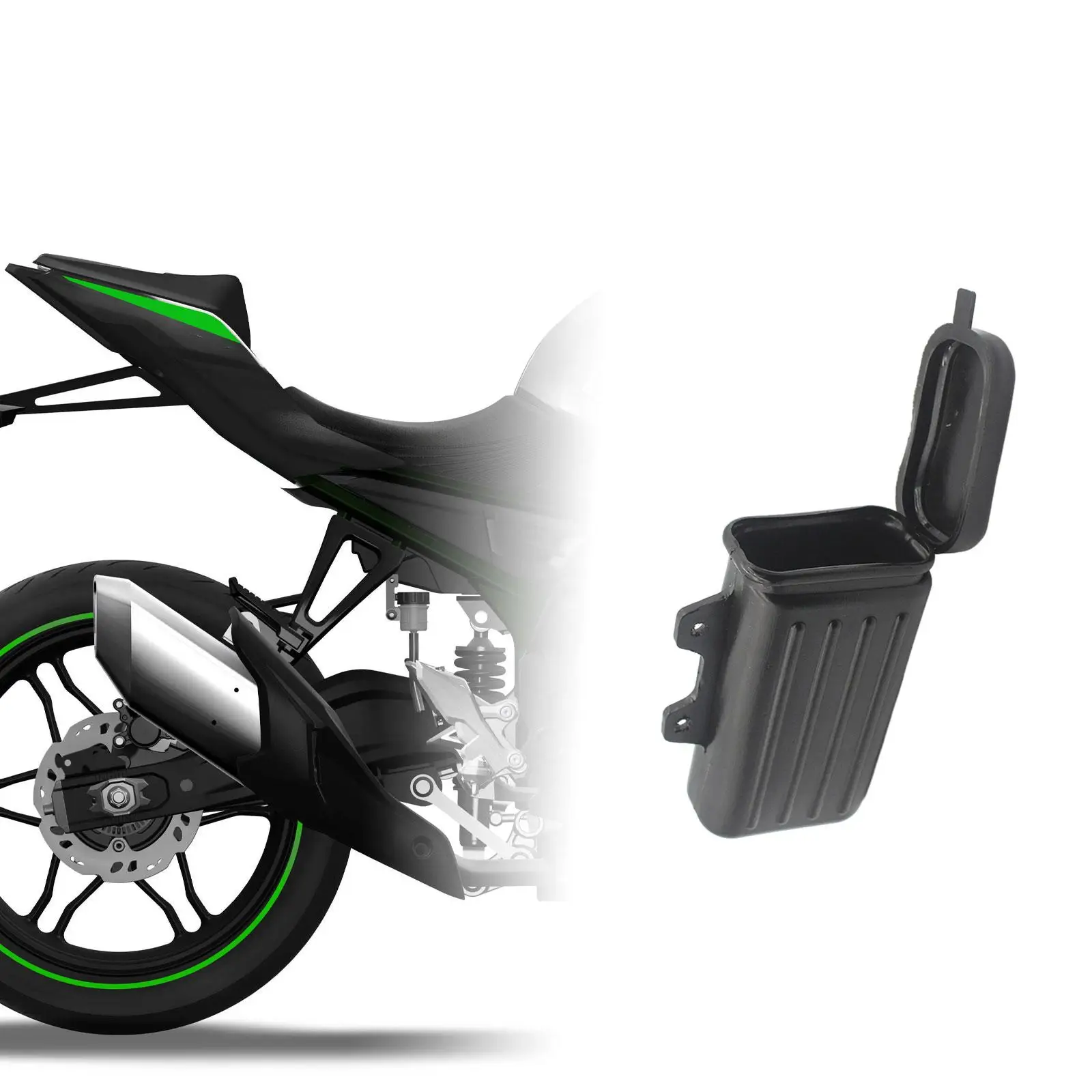 

Motorcycle Tool Box Black Tool Box Repair Holder for TW225 Djebel DR250