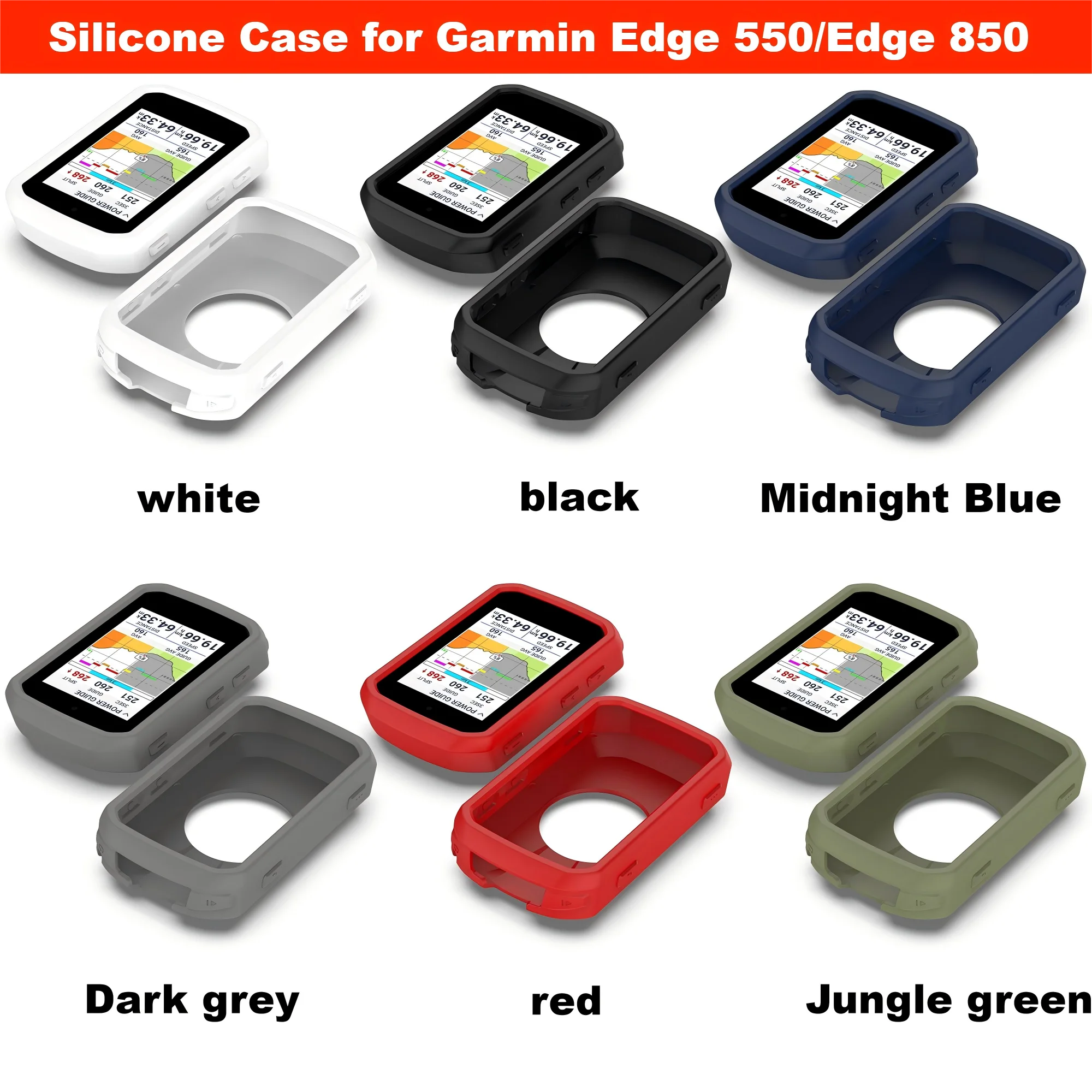 Silicone Case for Garmin Edge 550 case Bicycle stopwatch Screen protector Bumper For Garmin Edge 850 Edge850 550 cover accessory