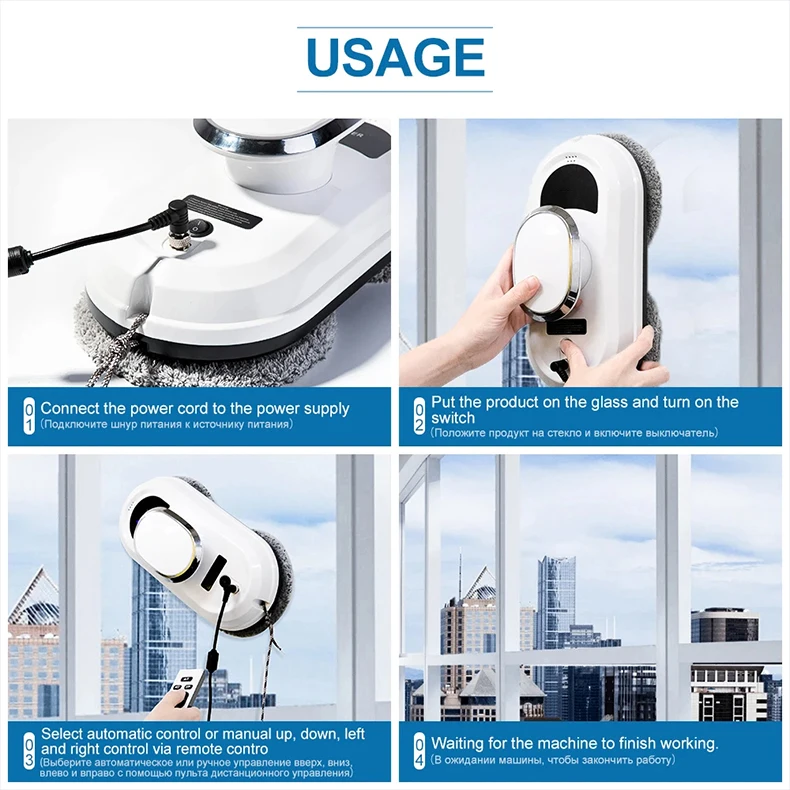 W11 Window Cleaning Machine Intelligent Window Cleaning Robot Automatic Electric Remote Control Glass Cleaning Robot