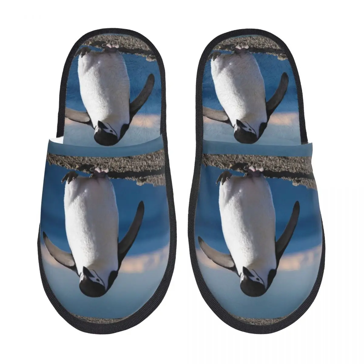 Pantofole da interno in peluche Chinstrap Penguin cammina in modo preciso lungo la cresta della Bailey scarpe morbide calde calzature per la casa autunno inverno