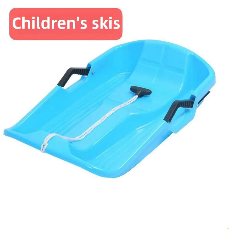 Snow Sled Board Racer Ski Straw Boards Snows Sledge Sled Skid Sand Blue Note The Color When Ordering Load Thicken Kids