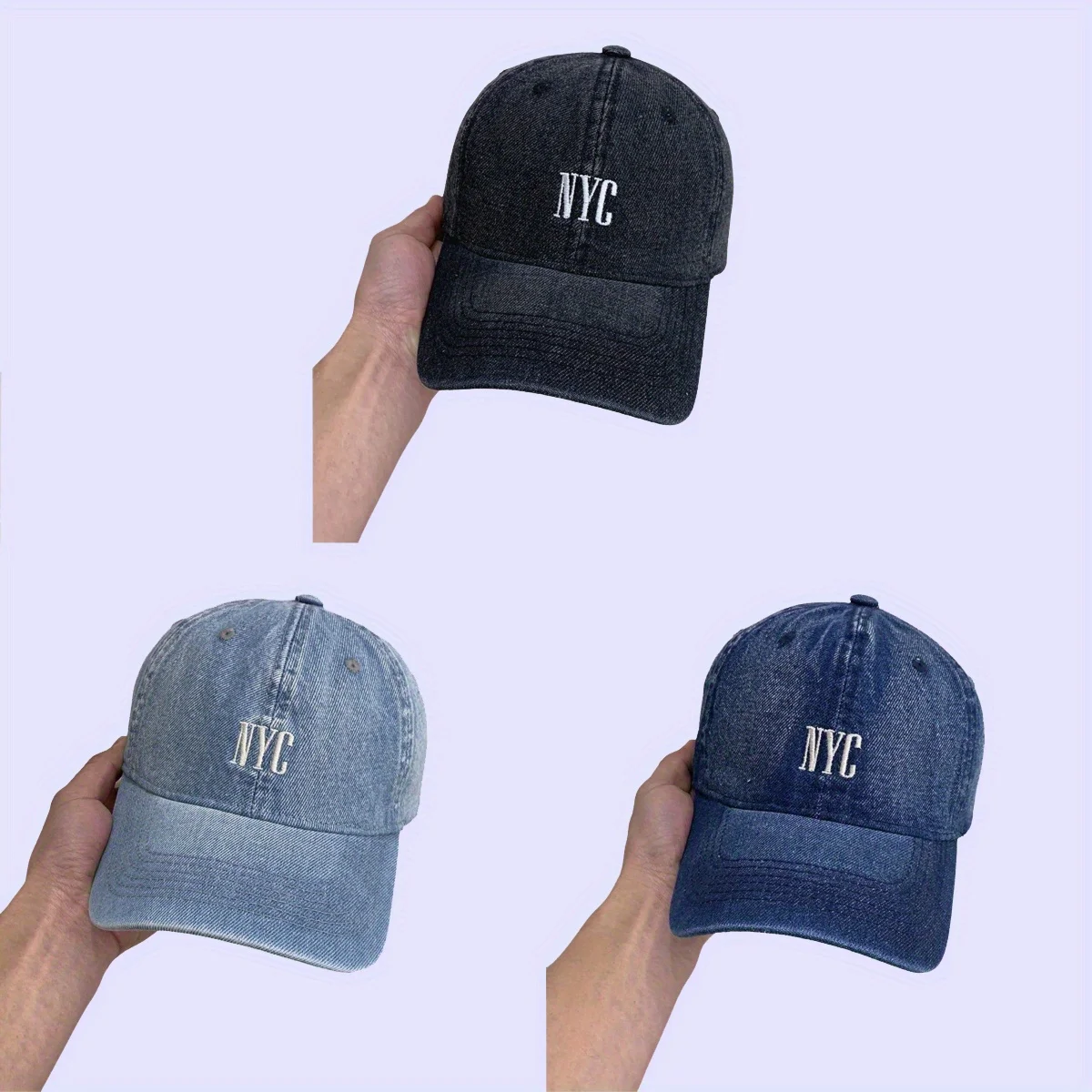 

Vintage Dad Hat - Soft Washed Distressed Embroidered Heart Baseball Cap with Adjustable Strap - Unisex Couple Sun Hat for Women