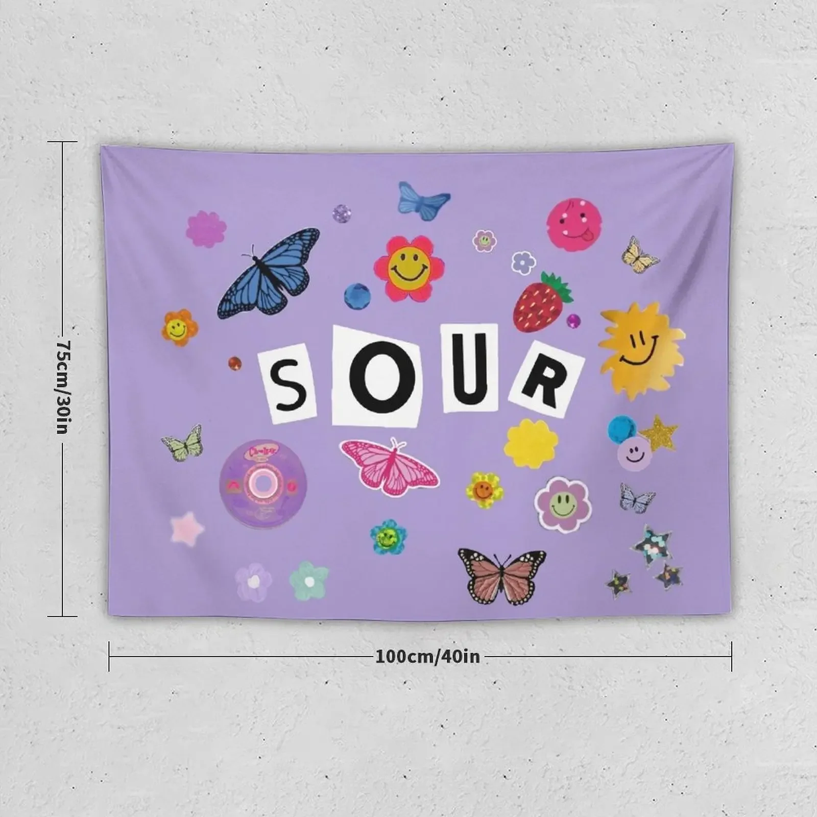 Sour all stickers Tapestry Room Decorations Aesthetic Decoration For Bedroom House Decoration Funny Tapestry