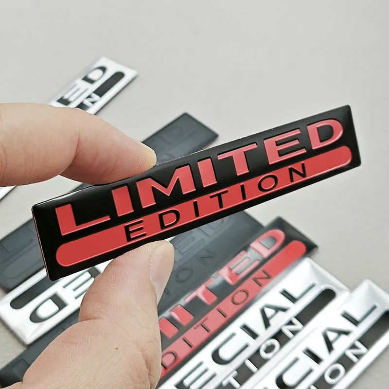 

2PCS Logo Aluminum Limited Edition Car Body Badge Sticker Trunk Fender Emblem Decals Accessories For Car Motorcycle Bike Truck
