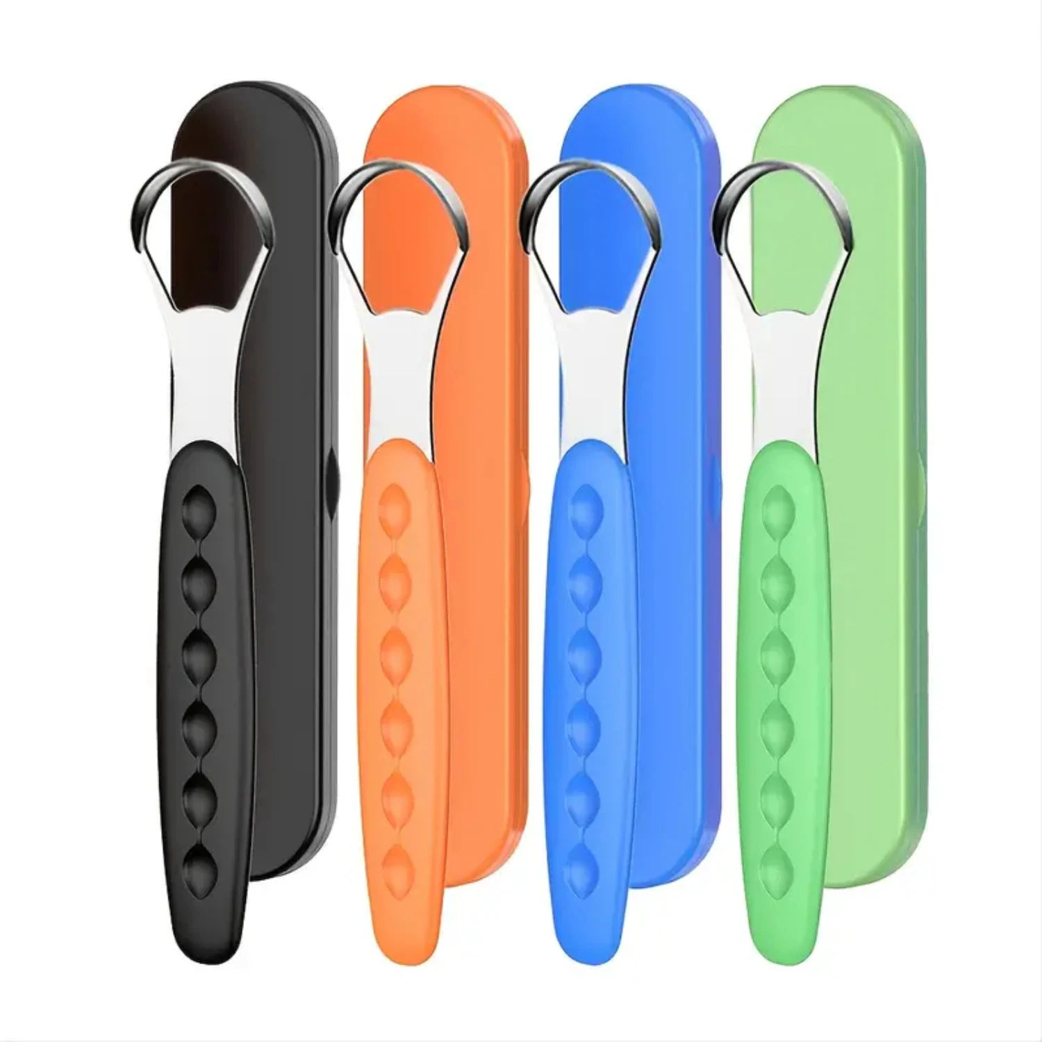 

Fresh Breath Tongue Scraper Cleaner Set - Medical Grade Metal Tongue Brushes for Adults & Kids - Effective Oral Hygiene Tool for