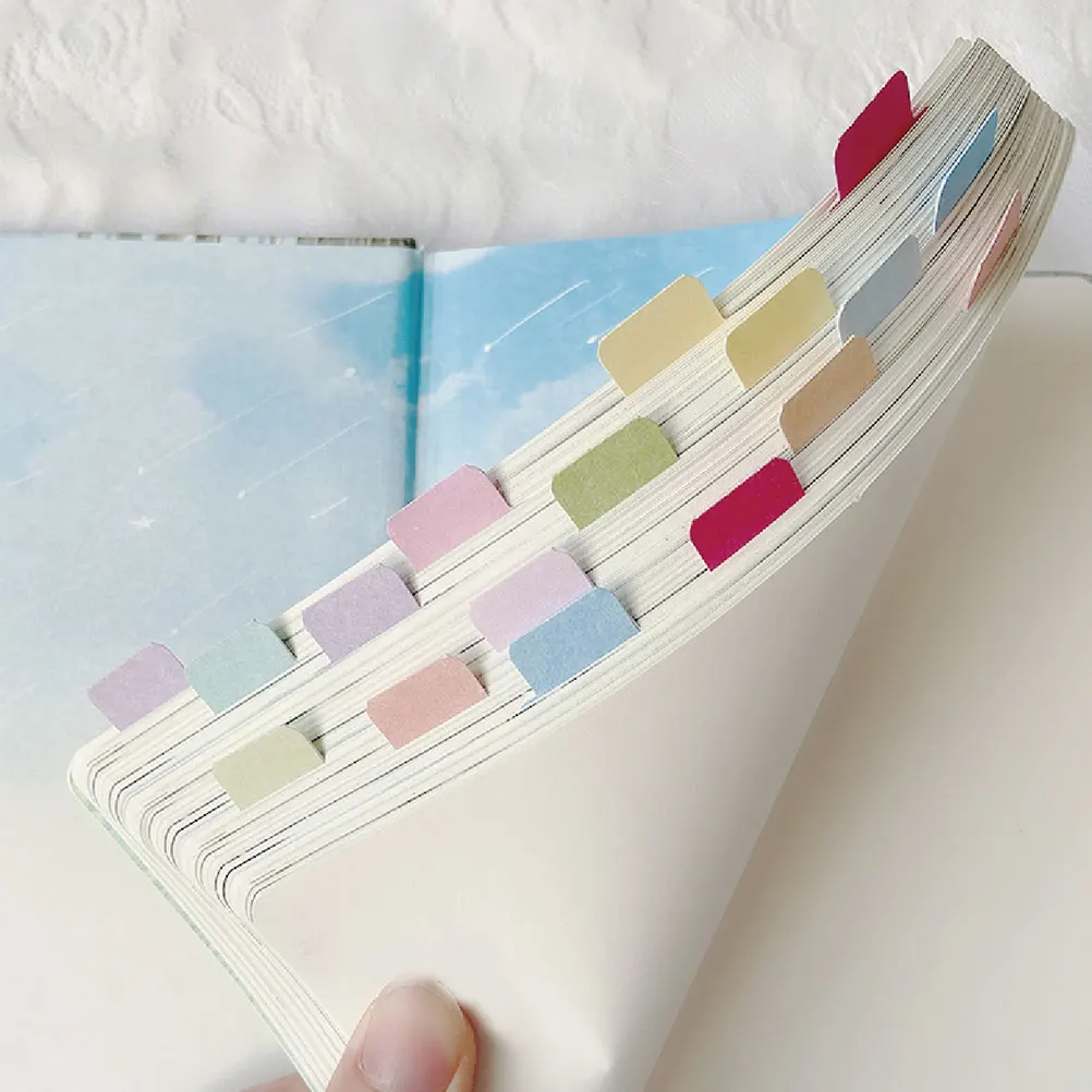 

12 Sheets Book Sticky Tabs Adhesive Writable Index Tabs for Document Classification Reading Notes Page Markers