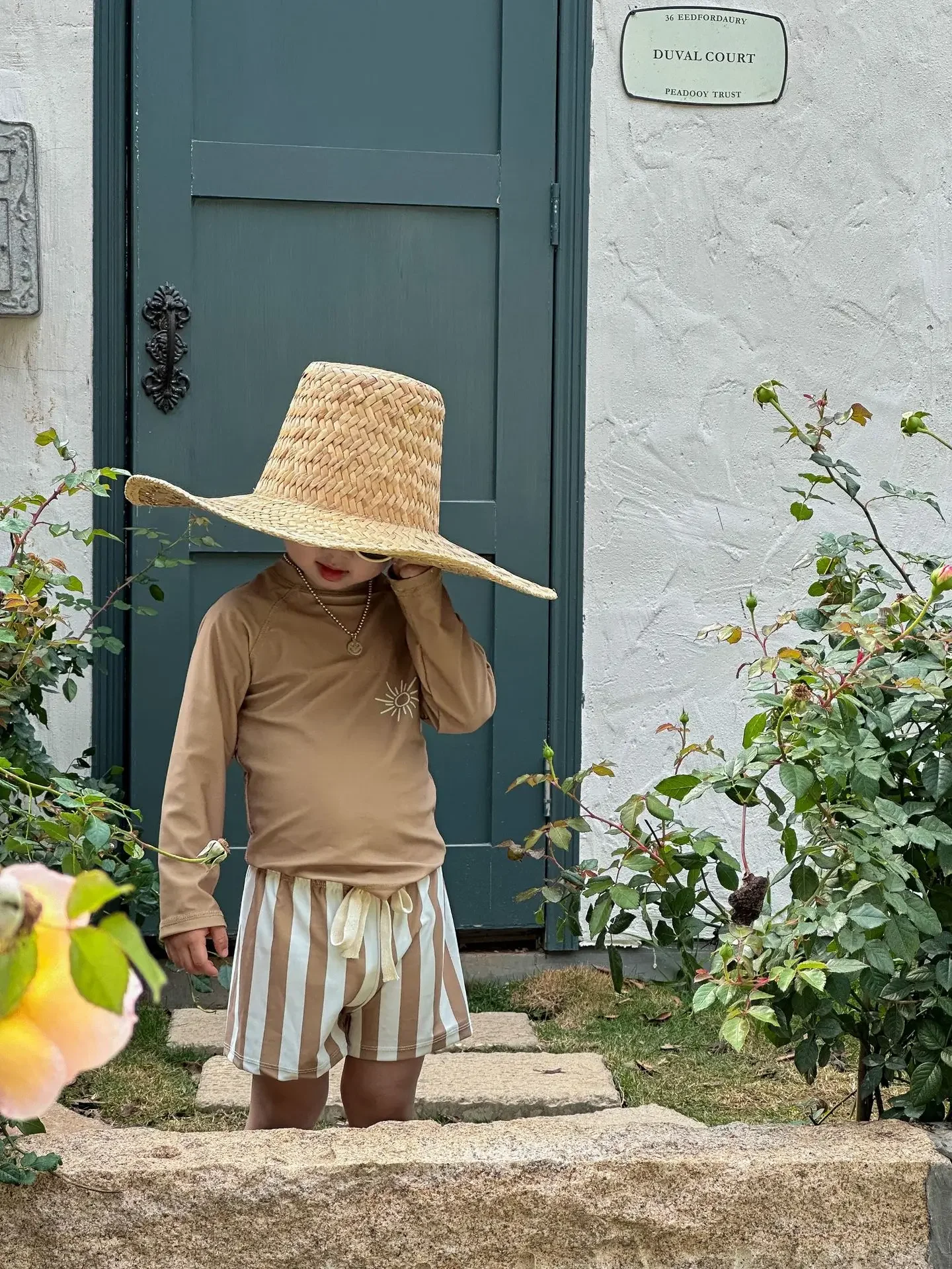 Bebês meninos manga comprida moda banho de secagem rápida, top listrado infantil, calção de natação, terno de surf, maiô de criança, verão