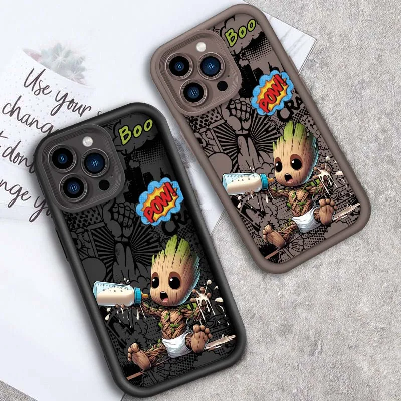 غروت الرجل العنكبوت شعبية كول لابل آيفون 16 15 14 13 12 11 برو ماكس زائد العين سلم لينة غطاء سيليكون بولي يوريثان جراب هاتف #2