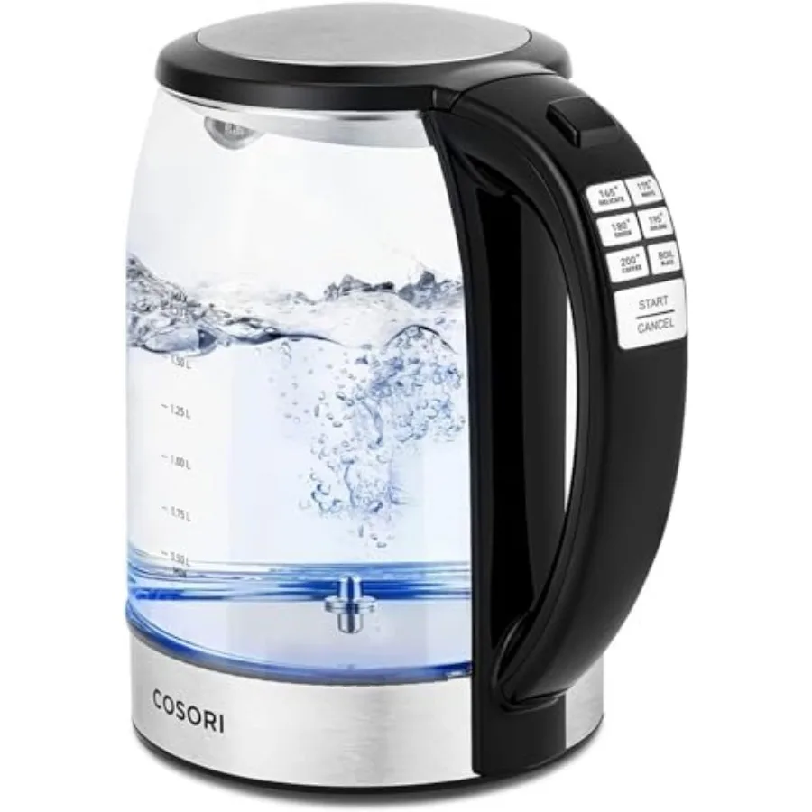 Electric Kettle Temperature Control with 6 Presets 60min Keep Warm 1.7L Electric Tea Kettle and Hot Water Boiler 304 Stainless