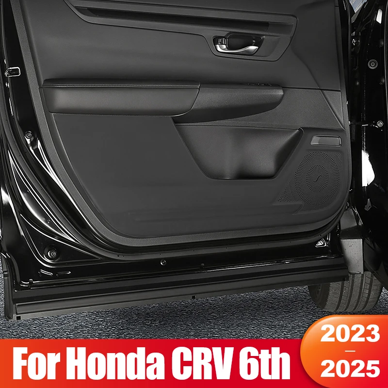 

For Honda CRV 6th Gen 2023 2024 2025 / CR-V Hybrid Car Door Anti Kick Pad PU Leather Protector Cover Accessories