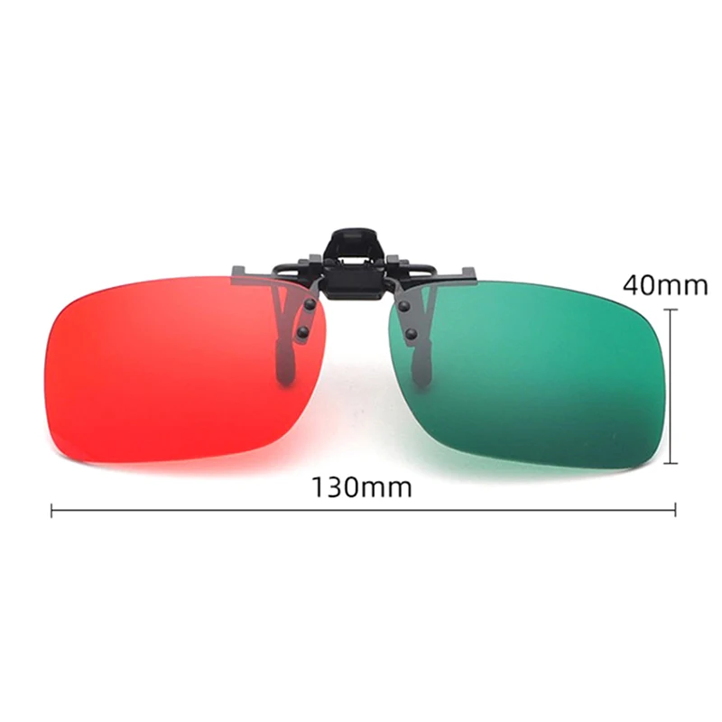 1X Kids Foldable Clip Amblyopia Corrective Glasses Red Green Color Squint Blind