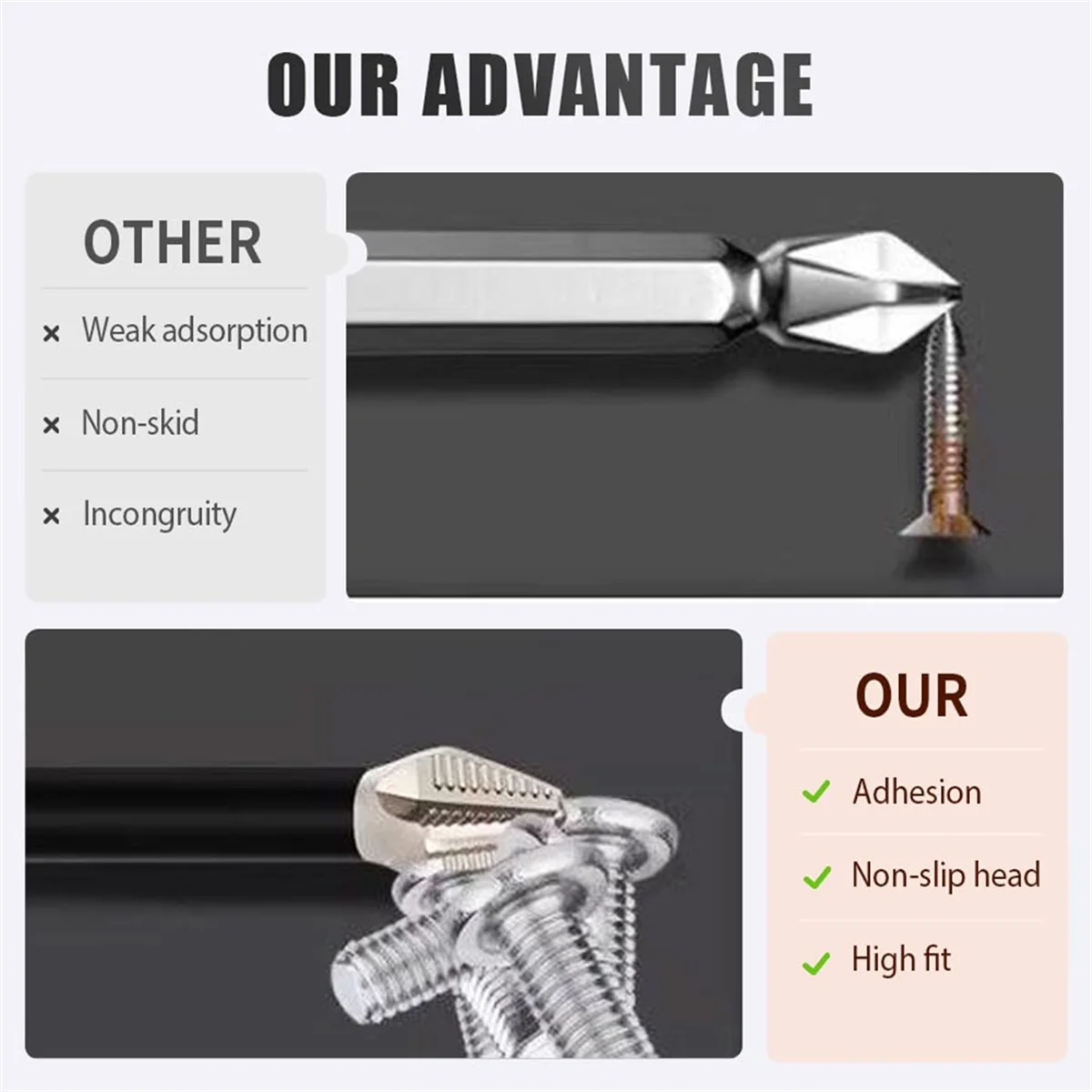 A002 High Magnetic Screwdriver Drill Bit Set, Strong Magnetic Durability Screwdriver Drill Bit Set,Electric Screwdriver Set