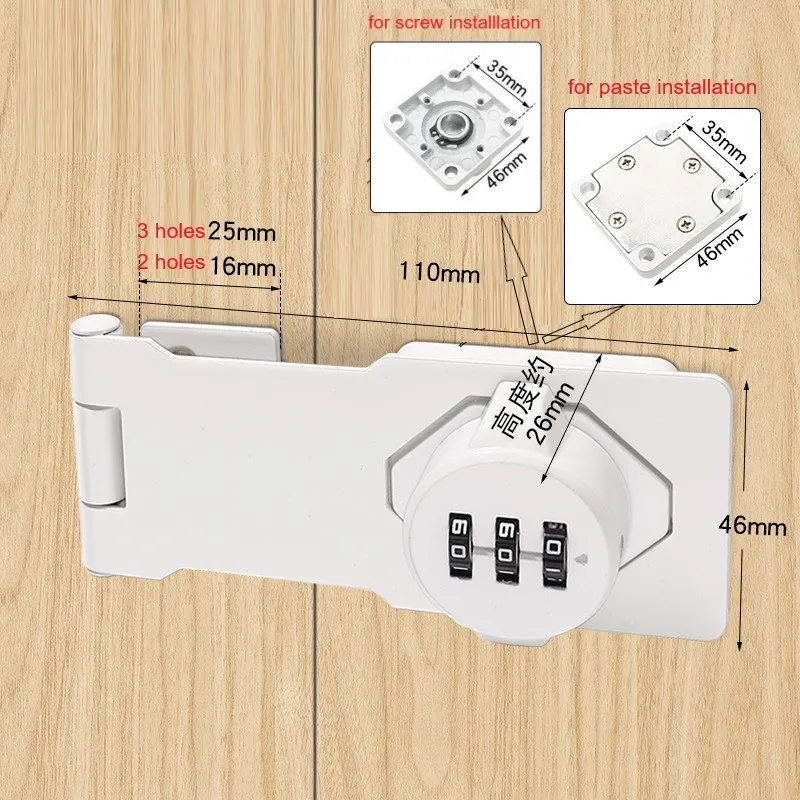 Cerradura de puerta sin llave, cerradura de código de leva, contraseña, desbloqueo antirrobo, cerraduras de código Digital de doble apertura para